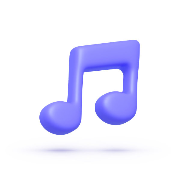 抽象音乐3d用于装饰设计。音乐的音符。矢量图图片下载