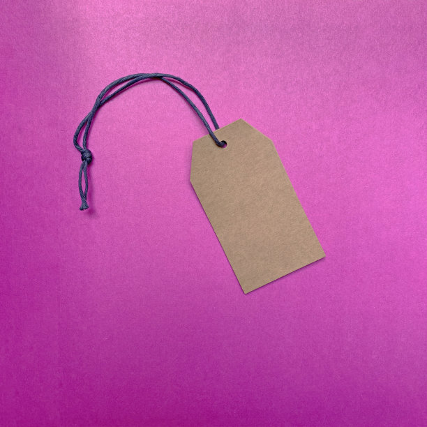 价格标签或地址标签与字符串纹理粉红色的背景图片下载