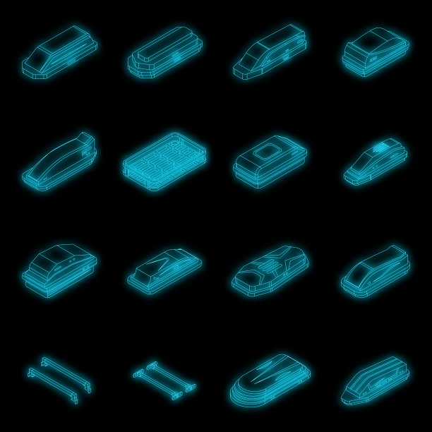 汽车顶棚图标集霓虹灯图片下载