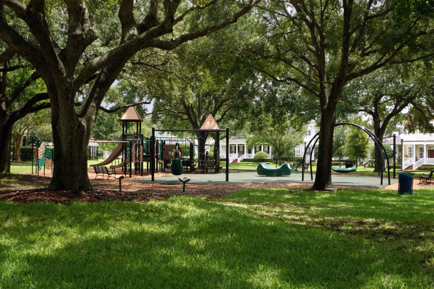 佛罗里达州住宅公园的儿童游乐场图片下载