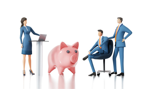 商务人士开会，讨论交易，分享想法，一起工作。三维渲染图图片下载