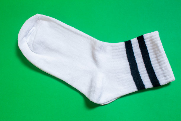 绿底条纹袜图片下载