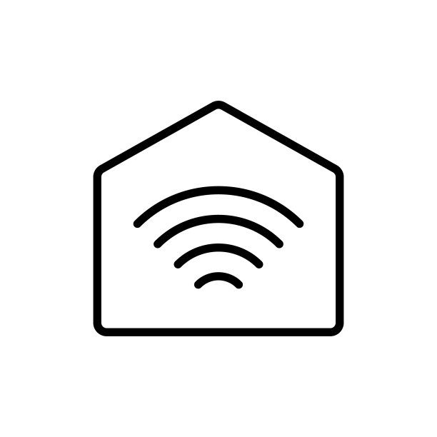 白色背景上隔离的智能家居轮廓矢量图标：用于网页、移动App和UI设计图片下载
