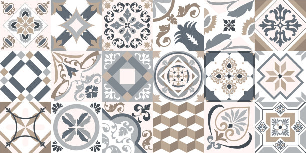 传统华丽的葡萄牙装饰瓷砖azulejos。图片下载