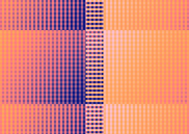 抽象的蓝色和橙色渐变马赛克纹理背景和背景。平面设计采用方形网格概念。图片下载
