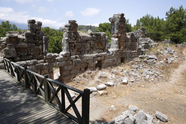 土耳其安塔利亚市Kemer的Phaselis古城图片下载