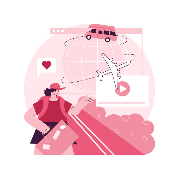 环游世界的抽象概念图片下载