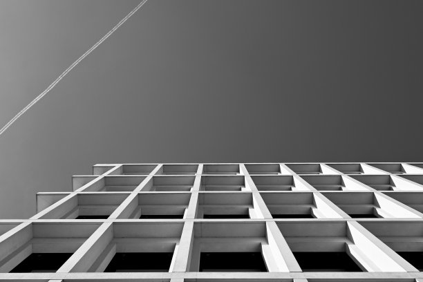 网格立面黑白相间图片下载