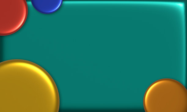 抽象背景彩色圆圈金属纹理，3D插图。图片下载