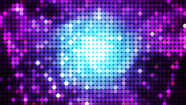 抽象彩色圆Led背景图片下载