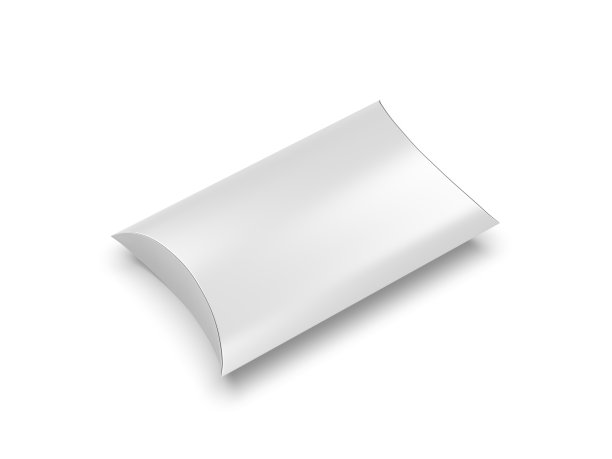 空白纸枕头包装模板。图片下载