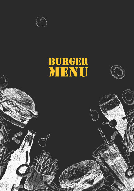 汉堡菜单。图片下载