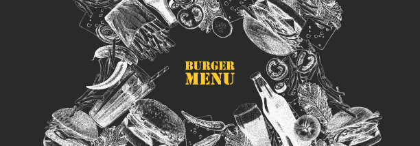 汉堡菜单。图片下载