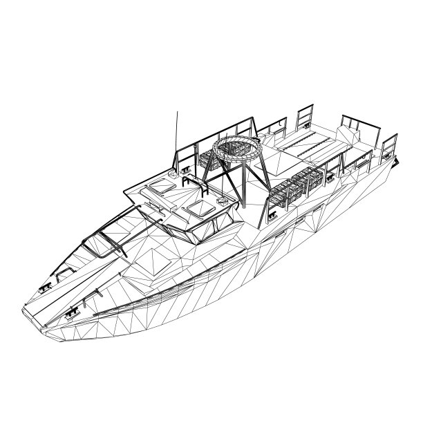 军舰图标线框图。军舰和海军舰艇。孤立的矢量图像。军舰线框矢量。军用车辆模板载体隔离在白色。3 d。图片下载