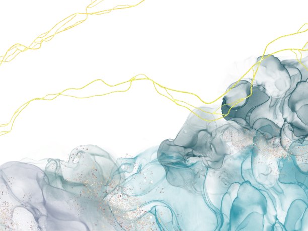 蓝色和金色抽象背景的大理石液体酒精墨水水彩艺术绘画。结构艺术图片下载