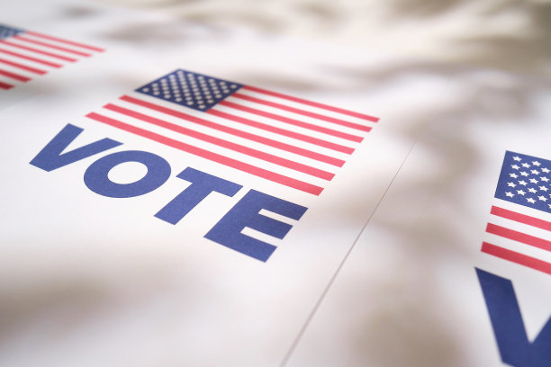 投票!美国国旗。美国总统大选。11月的投票日。美国大选。的美国元素。海报或横幅图片下载