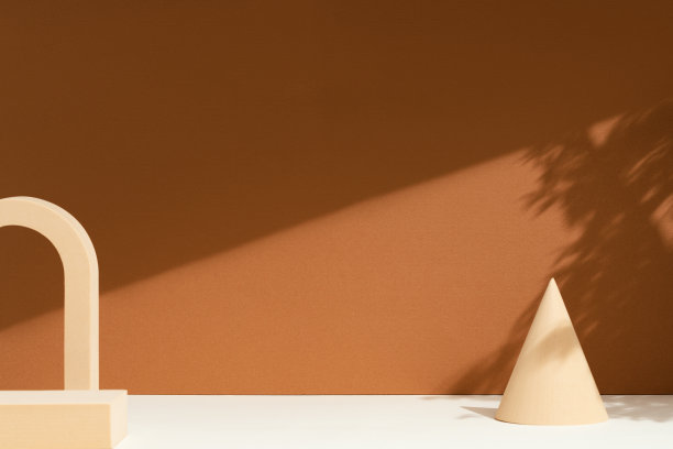 复制空间棕色背景与花卉阴影图片下载