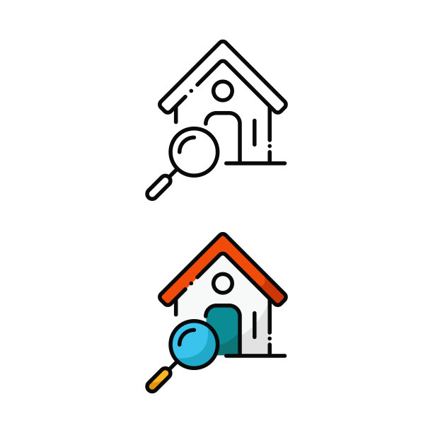 搜索家图标设计在两个变化的颜色图片下载