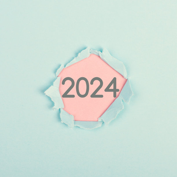 2024年新年背后站着撕纸、日历、年尾、变换时间、除夕假期图片下载