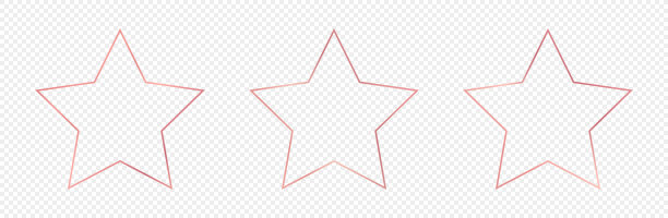 玫瑰金发光星形框架图片下载