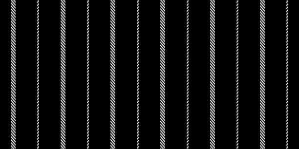 黑白细条纹无缝图案，有窄线和宽线图片下载