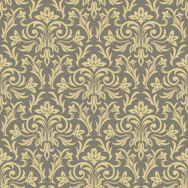 矢量无缝边界在维多利亚风格图片下载