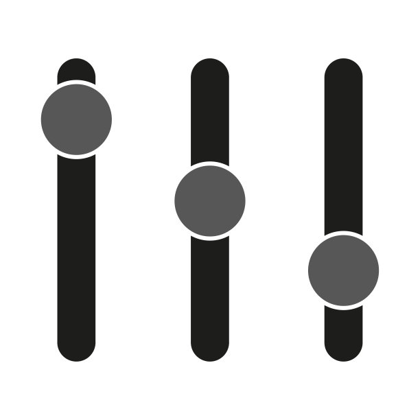 均衡器灰度图标。音乐声波符号。图形符号表示音乐和声音。矢量插图。股票的照片。图片下载