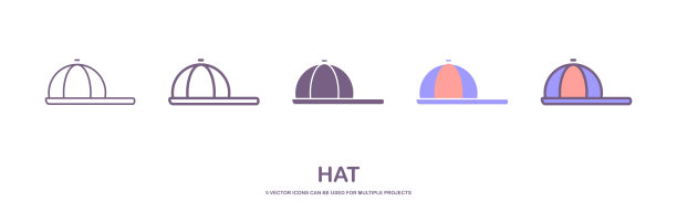 棒球帽素描图标为网络，移动和信息图表。手绘棒球帽图标。棒球帽矢量图标。棒球帽图标孤立的白色背景。图片下载