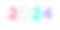 2024新年快乐标志设计向量。多彩的和时尚的新年2024设计模板。图片下载