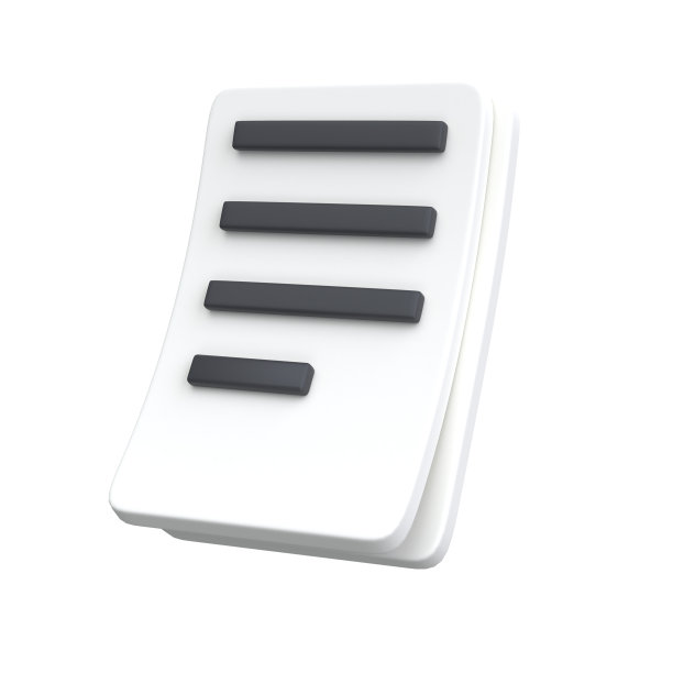 三维白纸文档与笔画标志图标。管理高效的项目计划概念，作业和考试，工作解决方案绘制插图。隔离在白色背景与剪辑路径图片下载