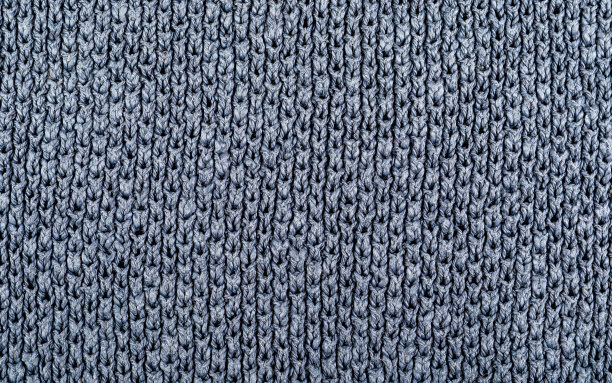 蓝色棉针织质地。背景和纹理。特写镜头。图片下载