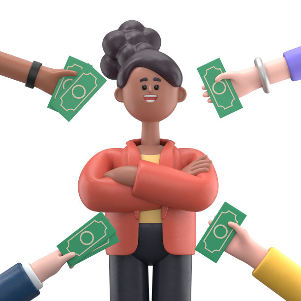 受欢迎的非裔美国妇女Coco的3D微笑插画：专业人士，求贤若渴图片下载