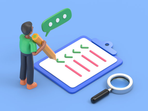 三维插图微笑的非洲人大卫。带字符的调查概念横幅。可以用于网页横幅，信息图表，英雄形象。白色背景的3D渲染。图片下载