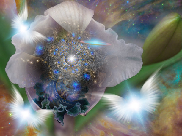 天使在超现实的景观图片下载