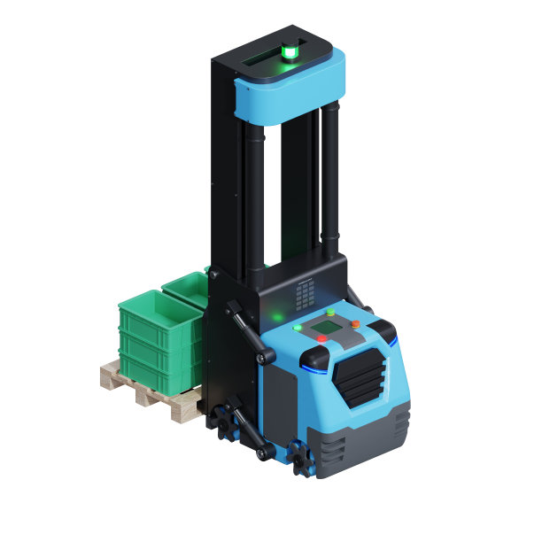 AGV叉车隔离在白色背景上。图片下载