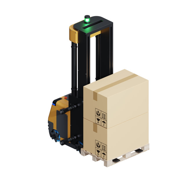 AGV叉车隔离在白色背景上。图片下载