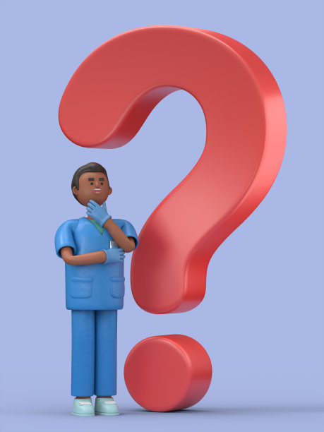 男博士金的3D插图，在语音气泡中有一个大问号。卡通人物解决问题，感到怀疑或犹豫的肖像。寻找解决方案的概念。图片下载