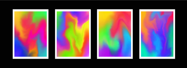 一套水彩彩色背景现代图片下载