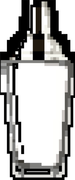 玻璃鸡尾酒摇壶游戏像素化美术图片下载