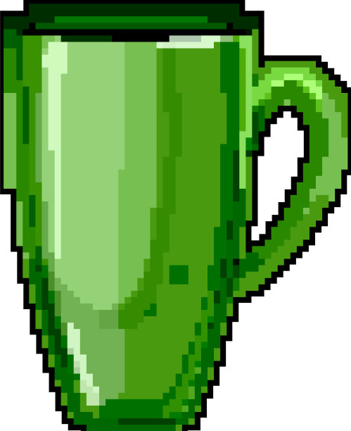 咖啡杯陶瓷像素艺术游戏图片下载