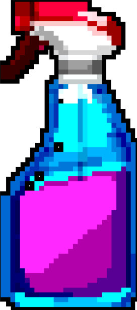 瓶子玻璃清洁剂游戏像素美术图片下载