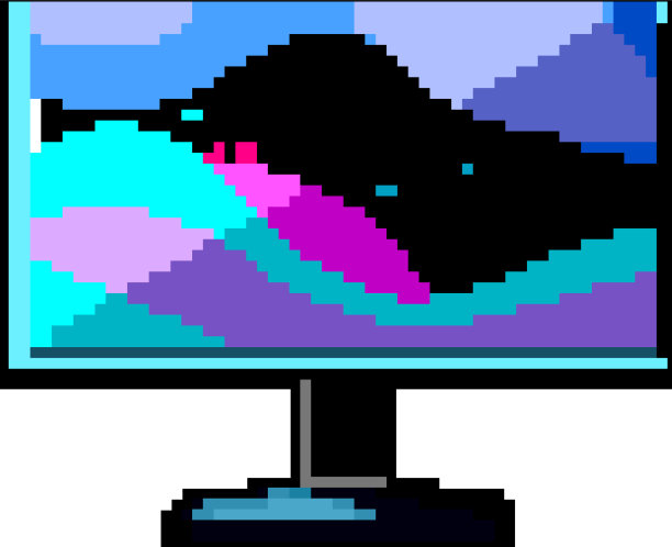 数字显示器PC游戏像素美术图片下载