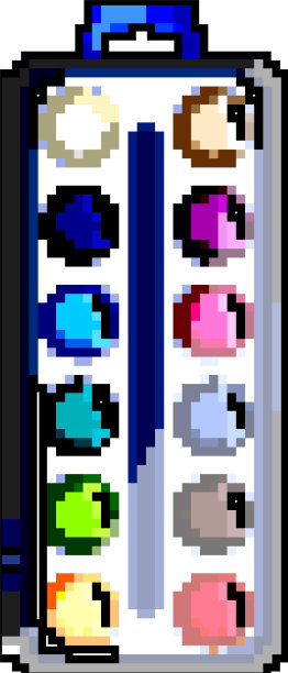 创意画水彩像素艺术游戏图片下载