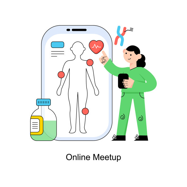 在线聚会平面风格设计矢量插图。股票插图图片下载