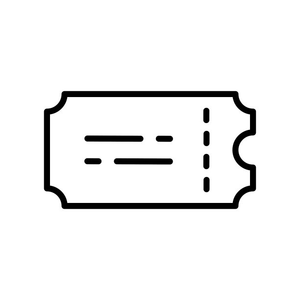 售票线图标。图片下载