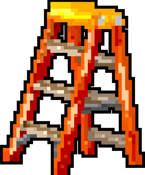 脚踏阶梯安全像素美术游戏图片下载