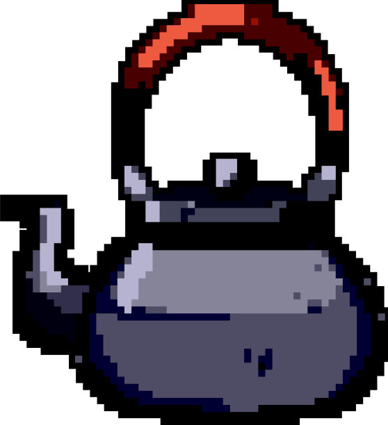 复古茶壶杯像素艺术游戏图片下载