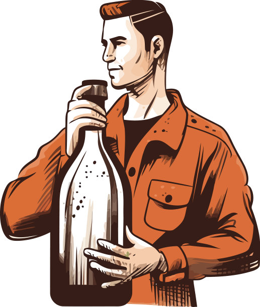 一个人拿着威士忌酒瓶独自喝酒图片下载
