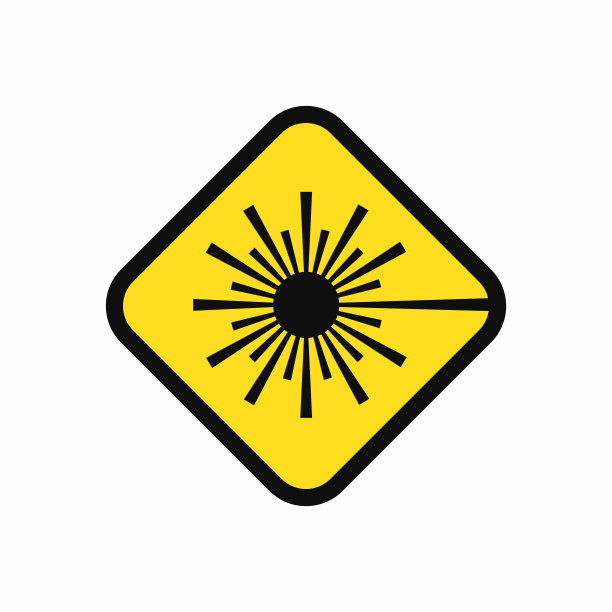 激光辐射警告标志设计矢量图片下载