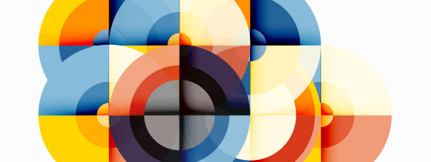 带阴影的圆圈时髦的最小几何图片下载